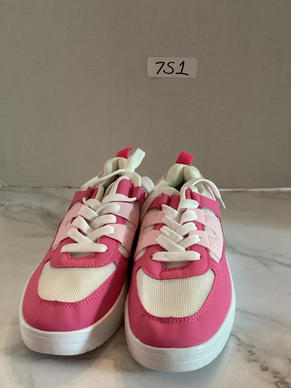 Pink tennis shoes